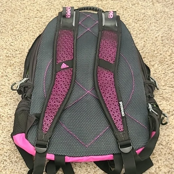 Adidas Black and Pink Sports Backpack - Picture 6 of 9